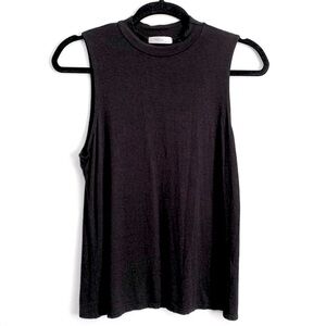 Fifth Parallel Black Mock Neck Sleeveless Top